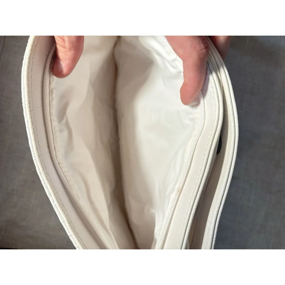 Lot of 3 Vintage Faux Leather Clutch Purses‎ Crossbody Bags Black White Burgundy